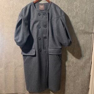 Max Azria Tex Gray Coat NWOT - size L